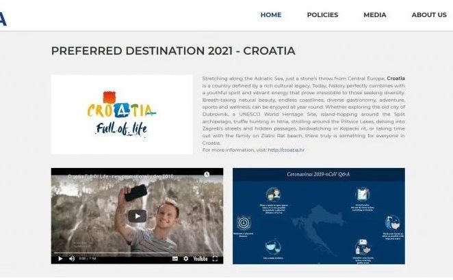 Hrvatska je u 2021. godini „Preferred Destination“ ECTAA-e
