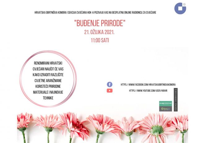 “Buđenje prirode“ – besplatna online radionica za cvjećare 21. ožujka