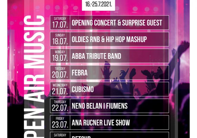 Ana Rucner, Neno Belan, Cubismo i Detour nastupaju u glazbenom programu Plava Laguna Croatia Opena