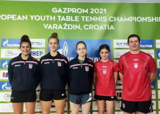 Marla Vidaković i Dora Popec na prvenstvu Europe u stolnom tenisu