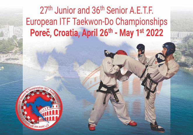 Od 26.4. do 1.5.2022. u Poreču će se održati 36. seniorsko i 27. juniorsko Europsko prvenstvo u Taekwon-Do-u