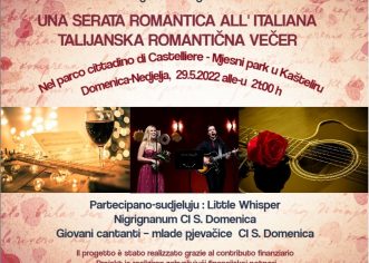 Zajednica Talijana Labinci u suradnji sa Općinom Kaštelir-Labinci organizira TALIJANSKU ROMANTIČNU VEČER