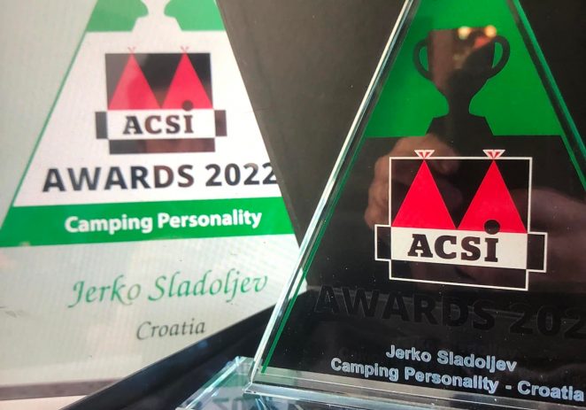 Jerku Sladoljevu dodijeljena ACSI međunarodna nagrada CAMPING PERSONALITY 2022.