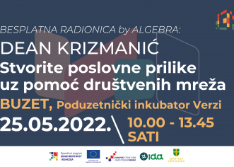 IDA organizira besplatnu radionicu ‘Stvorite poslovne prilike uz pomoć društvenih mreža’, 25.05.2022. – projekt COWORKING PULA