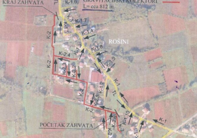 Obavijest o početku radova na izgradnji dijela kanalizacijske mreže naselja Rošini – radovi do kraja prosinca