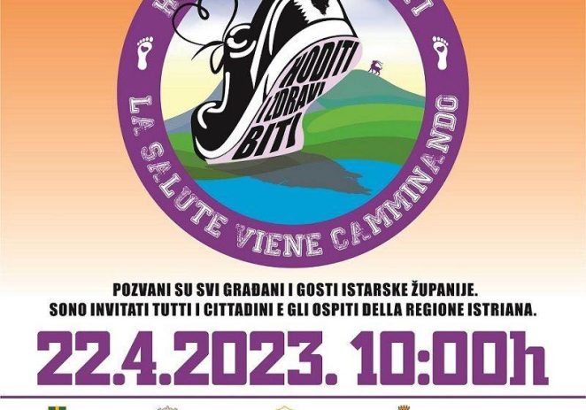 Manifestacija “Hoditi i zdravi biti” idućeg tjedna u svih 10 istarskih Gradova