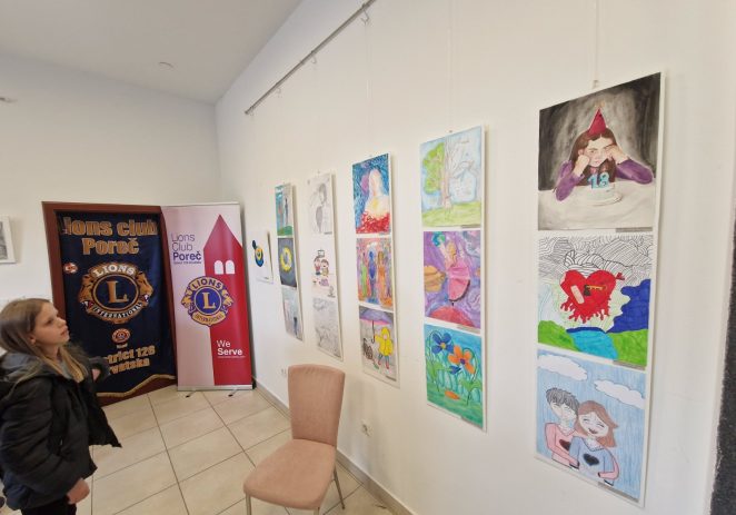 U klubu Galija otvorena izložba likovnih radova učenika kao rezultat Likovnog natječaja Lions Cluba Poreč