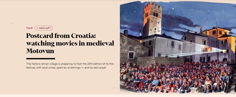 Financial Times_Postcard from Croatia_Watching movies in medieval Motovun_Print Screen_Cover
