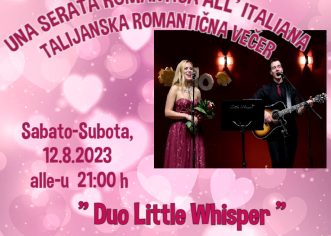 U subotu 12.8. Romantična Taliljanska večer u Kašteliru