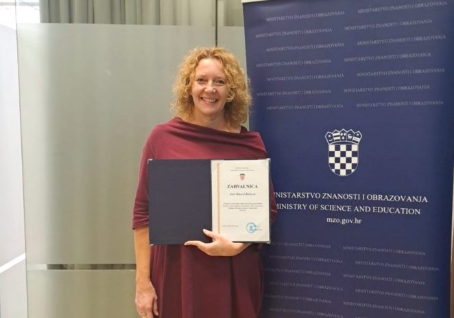 Prof. Anči Ritossa Blažević među nagrađenim djelatnicima od strane Ministarstva znanosti i obrazovanja  RH