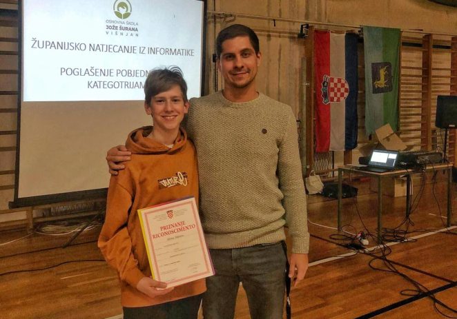 Lara Ukota i Alen Mates,  učenici OŠ Finida Poreč  sudjelovali na Županijskom natjecanju iz informatike