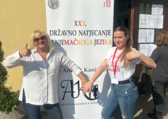 Sara Šimonović iz srednje škole Mate Balote na državnom natjecanju iz njemačkog jezika u samom vrhu Hrvatske