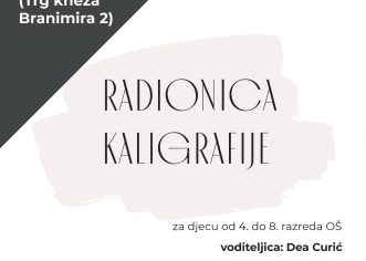 Radionica kaligrafije za djecu u srijedu, 8. svibnja