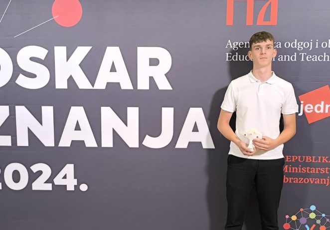 Armin Mešić, učenik OŠ Finida Poreč osvojio prestižnu nagradu Oskar znanja za pobjedu na Državnom natjecanju iz talijanskog jezika