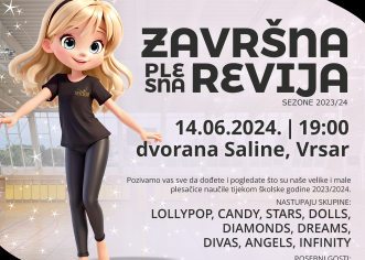 Danas, 14. lipnja završna plesna revija Studia MOT 08 u dvorani Saline u Vrsaru
