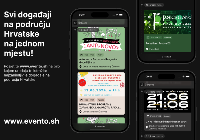 EVENTO – Nova web aplikacija za praćenje događanja na području Hrvatske