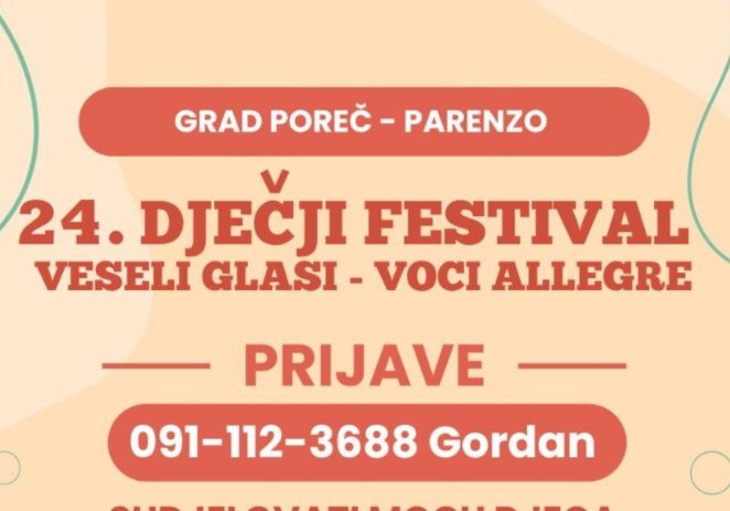 Otvorene su prijave na Dječji festival Veseli glasi – Voci allegre 2024