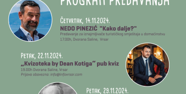 Popularna predavanja i edukacije u Vrsaru: edukacije za iznajmljivače privatnog smještaja, kviz sa Deanom Kotigom te predavanje Korada Korlevića