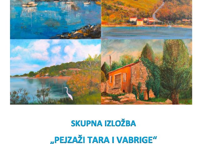 Skupna izložba članova Likovne udruge Poreč pod nazivom “Pejzaži Tara i Vabrige” od srijede, 27. studenog u galeriji Galija