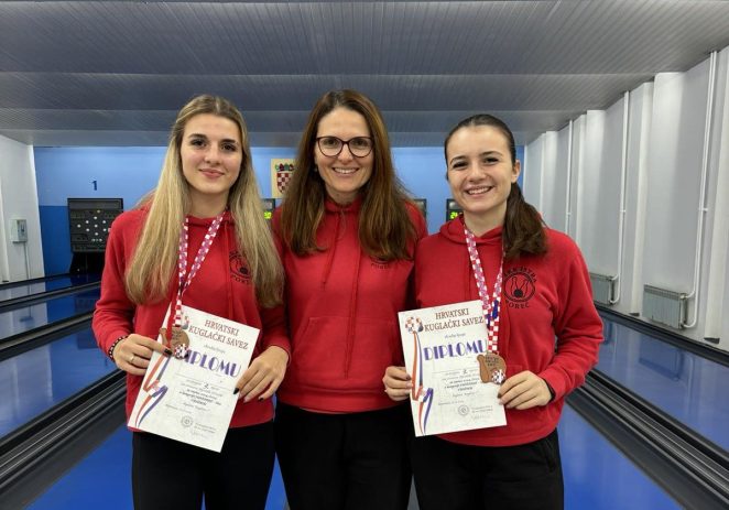 Kuglanje: Sestre Dea Gašparini i Nina Ravnić Gašparini osvojile su brončanu medalju na Prvenstvu Hrvatske U19