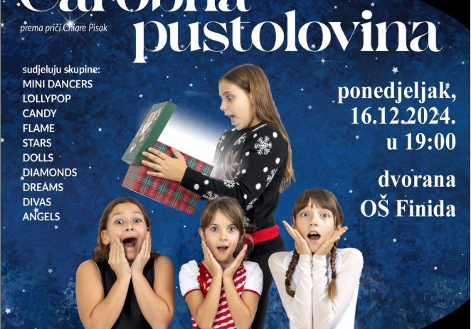 Tradicionalna plesna božićna produkcija Studija za izvedbene umjetnosti „MOT 08“ u ponedjeljak, 8. prosinca u OŠ Finida