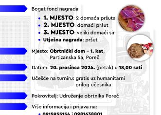 Udruženje obrtnika Poreč organizira turnir u briškuli povodom 60. godišnjice postojanja