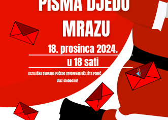 Umjetnička škola Poreč vas poziva na  plesnu predstavu “Pisma Djedu Mrazu” u srijedu, 18. prosinca