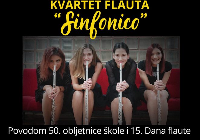 koncert   Kvartet flauta „Sinfonico“ ovog četvrtka (30.1.2025.) u koncertnoj dvorani Umjetničke škole Poreč