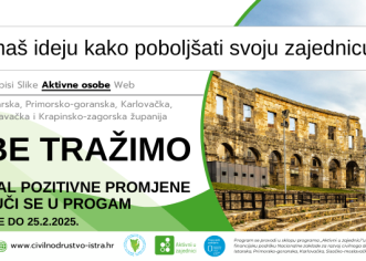 Otvorene prijave za program Aktivni u zajednici 2025: “Postani val pozitivne promjene!”