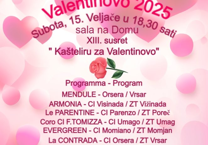 “Kašteliru za Valentinovo” – XIII. susret zborova, klapa i vokalnih skupina