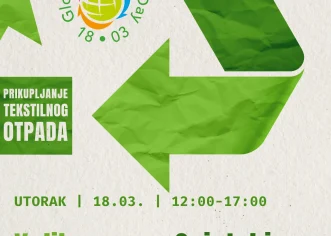 Akcija prikupljanja tekstilnog otpada na velikom parkingu povodom Svjetskog dana recikliranja 18. ožujka