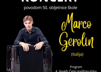 U ponedjeljak, 17. ožujka koncert talijanskog umjetnika Marca Gerolina u Umjetničkoj školi Poreč