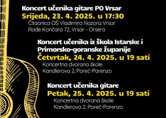 20. Dani gitare Umjetničke škole Poreč