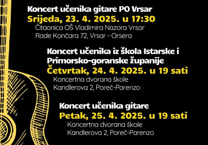 20. Dani gitare Umjetničke škole Poreč