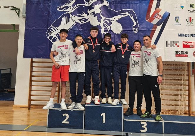 Izvrsni rezultati porečkih hrvača na Prvenstvu Hrvatske za uzrast U15