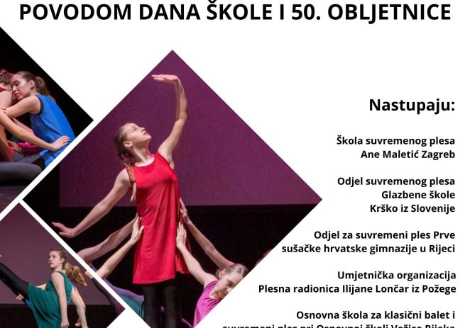 Plesni program povodom Dana Umjetničke škole Poreč uz goste iz Hrvatske i Slovenije