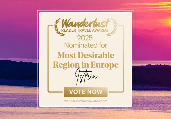 Istra je uvrštena u prestižan izbor za nagradu  Wanderlust Travel Awards 2025 kao najpoželjnija regija Europe