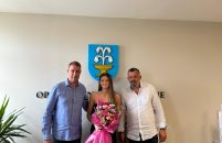 Prijem za odbojkašicu Asju Zolota u Općini Funtana