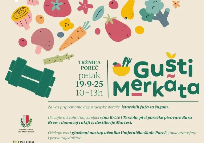 Posljednji ovogodišnji Gušti Merkata na gradskoj tržnici ovog petka – na meniju je domaća pašta sa šugom