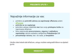 SEKCIJA RAČUNOVOĐA HOK-a REAGIRALA PREMA POREZNOJ UPRAVI I OBRTNICIMA na email jednog od IP posrednika za e-račune