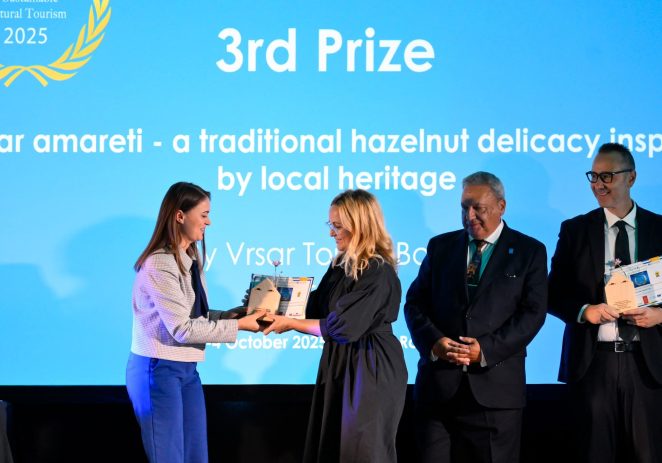 Vrsar među europskim pobjednicima – „Vrsaranski amareti“ osvojili 3. nagradu na prestižnim ECTN nagradama za održivi kulturni turizam 2025