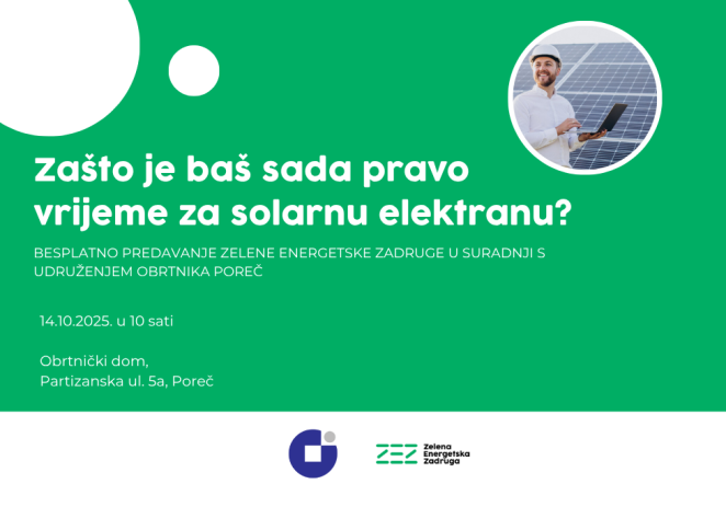 Predavanje o solarnim elektranama za obrtnike te male i srednje poduzetnike