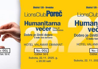 Lions klub Poreč i ove godine organizira svečanu večeru povodom blagdana Sv. Maura, pod motom “DOBRO JE ČINITI DOBRO”