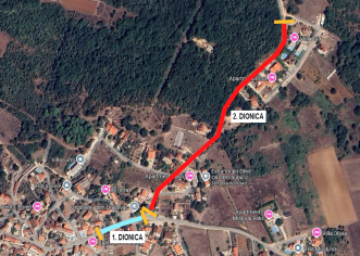 Privremena zatvaranja ceste u Dračevcu od utorka, 9. prosinca do četvrtka, 11. prosinca zbog asfaltiranja