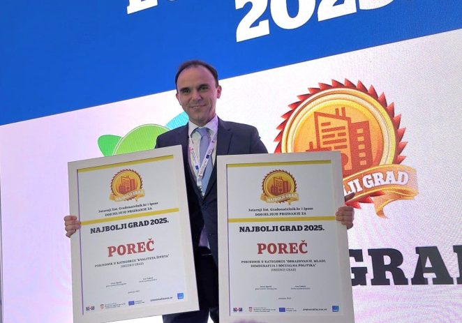 gradonacelnik.hr: Poreč grad s najboljom kvalitetom života i predvodnik u obrazovanju, demografiji i socijalnim politikama u kategoriji srednjih gradova