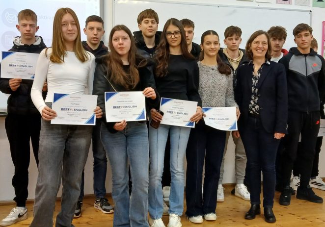 Učenicima Srednje škole Mate Balote dodijeljene diplome za međunarodno natjecanje Best in English