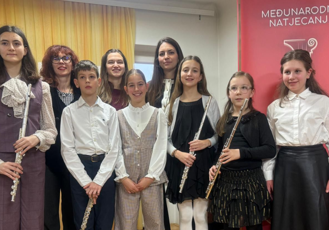 Porečki flautisti osvojili šest vrijednih nagrada na Međunarodnom natjecanju učenika osnovnih glazbenih škola „Mladi Padovec“ Novi Marof