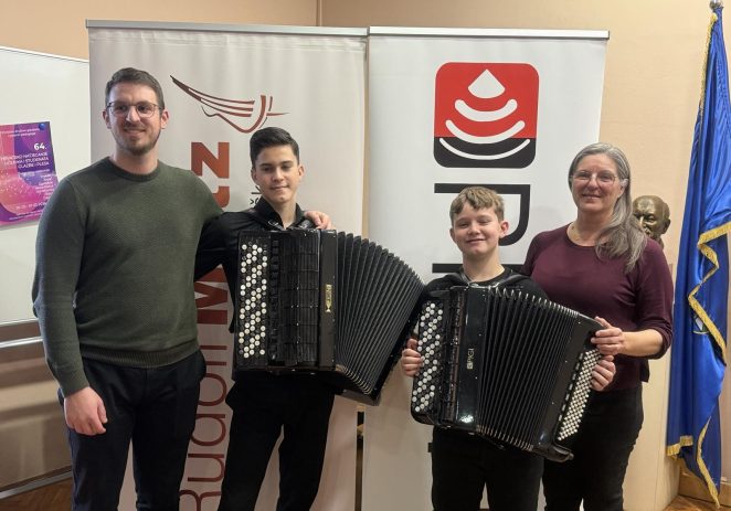 Porečki harmonikaši osvojili prve nagrade na 64. Hrvatskom natjecanju učenika i studenata glazbe i plesa-županijska razina, Zagreb, 20. veljače 2026.