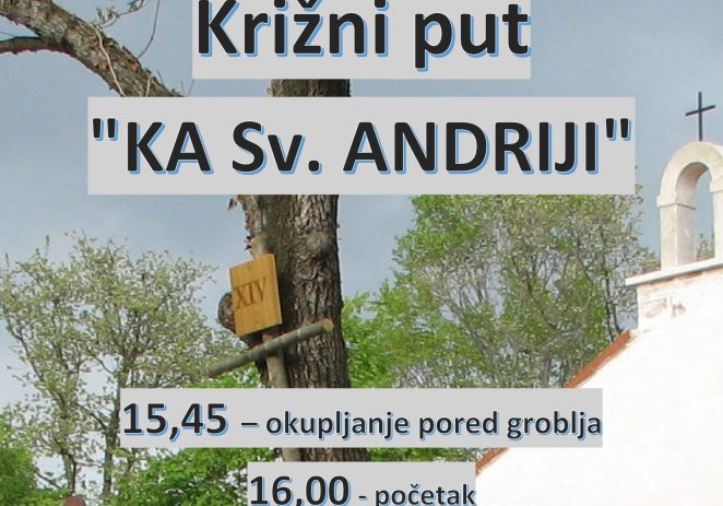U nedjelju, 22. ožujka 2026, u Vrsaru će se održati Križni put „Ka Svetom Andriji“