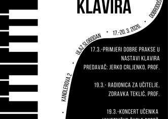 Umjetnička škola Poreč organizira 18. Dane klavira